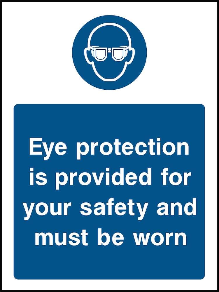 PPE Sign: Eye Protection Provided (Image) | Elevate Signs