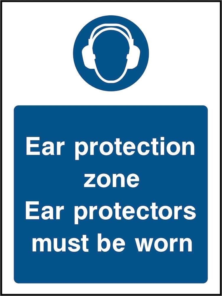 PPE Sign: Ear Protection Zone (Image) | Elevate Signs