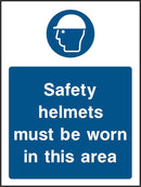 PPE Sign: Safety Helmets Area (Image) | Elevate Signs