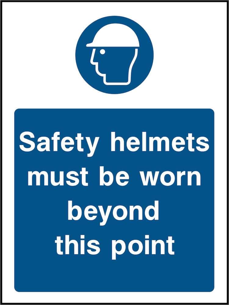 PPE Sign: Safety Helmet Point (Image) | Elevate Signs