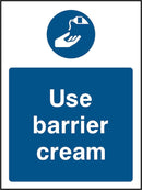 PPE Sign: Use Barrier Cream (Image) | Elevate Signs