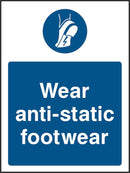 PPE Sign: Wear Anti-Static Footwear (Image) | Elevate Signs