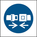 PPE Sign: Wear Safety Belts (Image-Only) | Elevate Signs