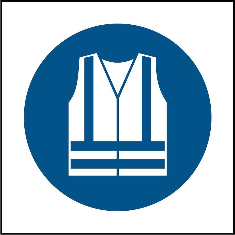 PPE Sign: Wear High Visibility Clothing (Image-Only) | Elevate Signs