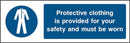 PPE Sign: Protective Clothing Provided | Elevate Signs