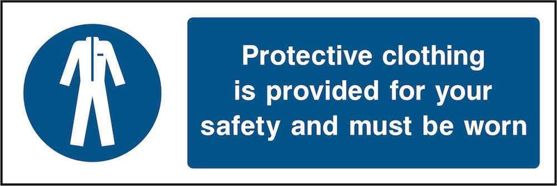 PPE Sign: Protective Clothing Provided | Elevate Signs