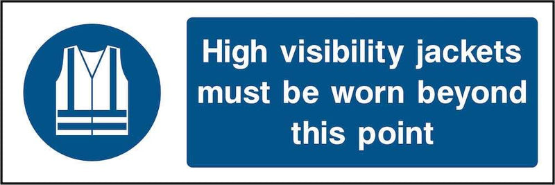 PPE Sign: Wear High-Visibility Jackets Beyond Point | Elevate Signs