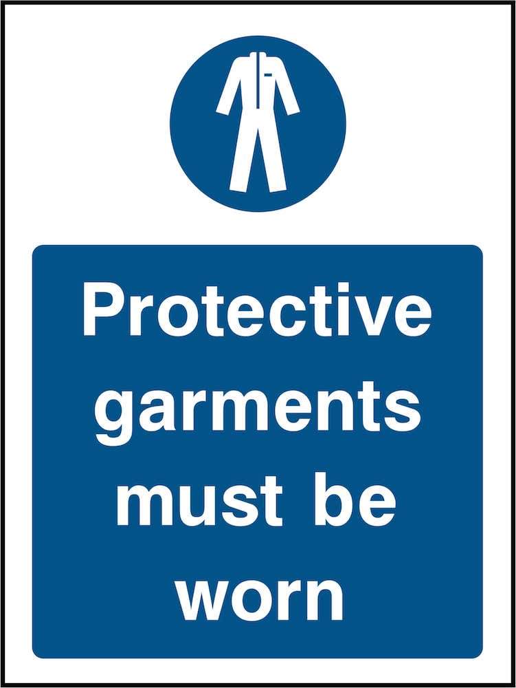 PPE Sign: Must Wear Protective Garments | Elevate Signs