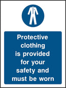 PPE Sign: Wear Protective Clothing Provided | Elevate Signs