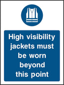 PPE Sign: Must Wear High Visibility Jackets | Elevate Signs
