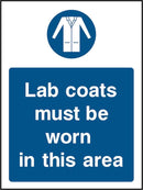 PPE Sign: Must Wear Lab Coats In Area | Elevate Signs