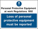 Report Loss of PPE Sign | Elevate Signs