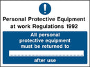 Editable, Return PPE Sign | Elevate Signs