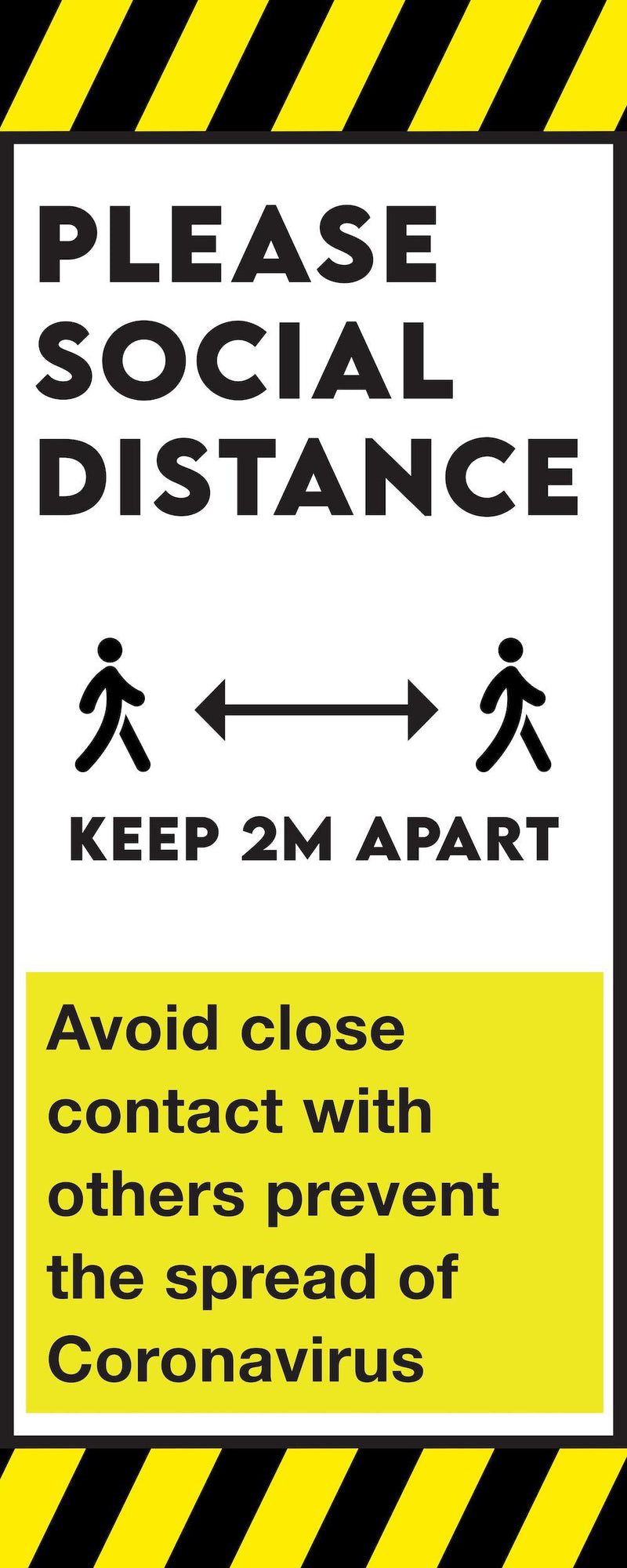 Please Social Distance Warning Roller Banner | Elevate Signs