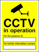 CCTV Sign: In Operation (With Editable Sections)
