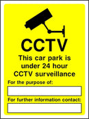 CCTV Sign: For Car Parks (With Editable Sections)