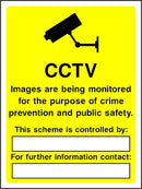 CCTV Sign: Images Being Monitored