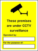 CCTV Sign: Premises Under CCTV Surveillance