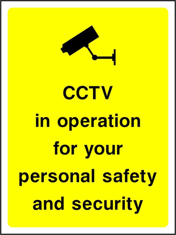 CCTV Sign: In Operation For Safety & Security