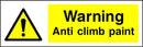 Warning Sign: Anti Climb Paint