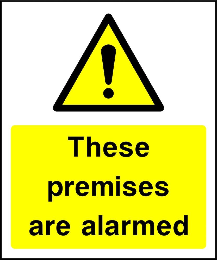 Alarm Signage | GQ Signs Ltd