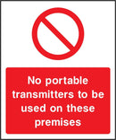 Security Sign: No Portable Transmitters