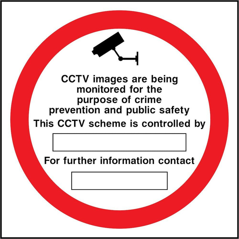 CCTV Sign: Images Being Monitored