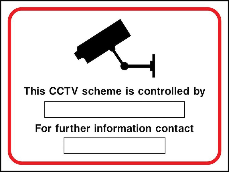 CCTV Sign: With Editable Sections | GQ Signs Ltd