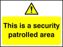 Security Sign: Security Patrolled Area