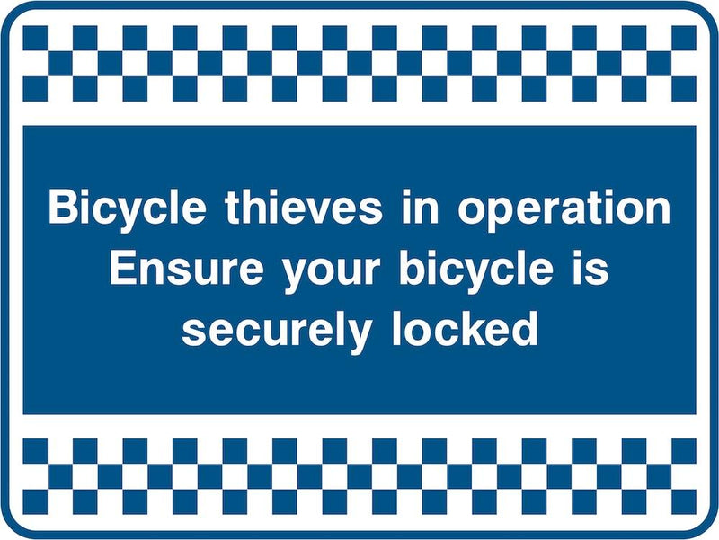 Security Sign: Bicycle Thieves In Operation