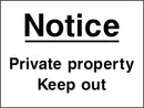 Security Sign: Private Property, Keep Out