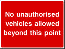 Traffic Sign: No Vehicles Beyond This Point