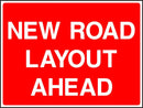 Traffic Sign: New Road Layout Ahead