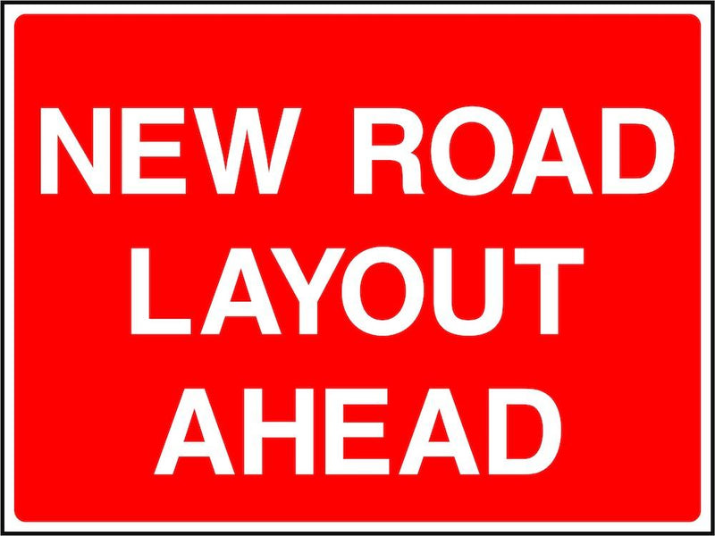 Traffic Sign: New Road Layout Ahead