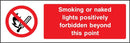 Smoking or Naked Lights Forbidden Beyond This Point Sign | Elevate Signs