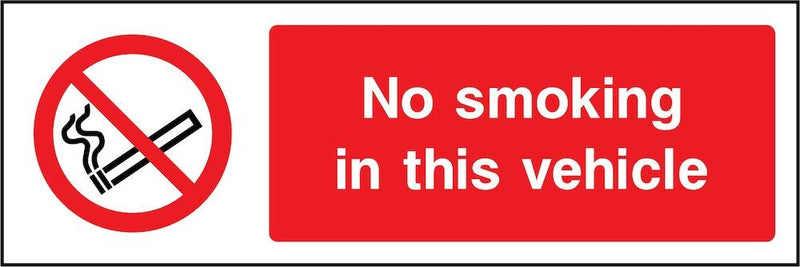 No Smoking In This Vehicle Sign | Elevate Signs