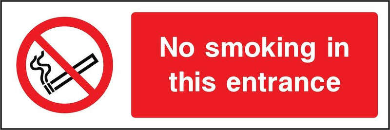 No Smoking In Entrance Sign | Elevate Signs