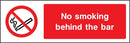 No Smoking Behind Bar Sign | Elevate Signs