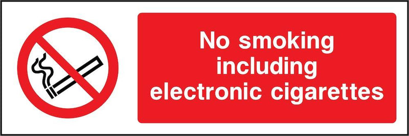 No Smoking, Including Electronic Cigarettes Sign | Elevate Signs
