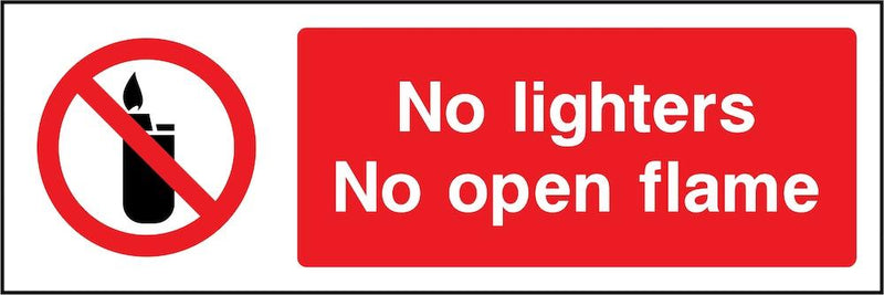 No Lighters, No Open Flame Sign | Elevate Signs