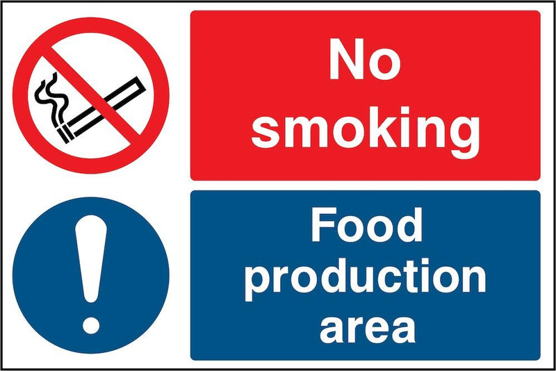 No Smoking: Food Production Area Sign | Elevate Signs