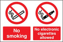 No Smoking, No Electronic Cigarettes Allowed Sign | Elevate Signs