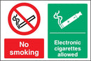No Smoking, Electronic Cigarettes Allowed Sign | Elevate Signs