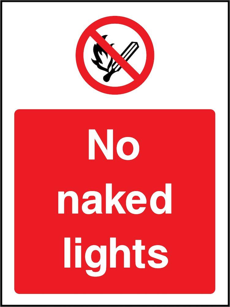 No Naked Lights Sign | Elevate Signs