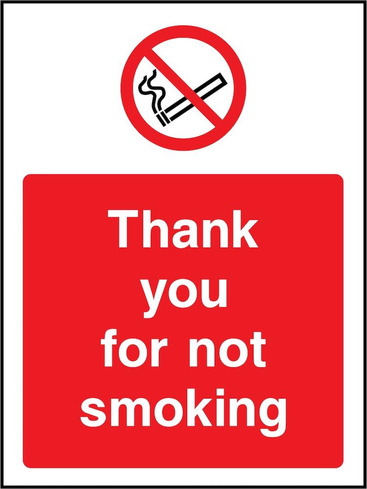 Thank You for Not Smoking Sign | Elevate Signs