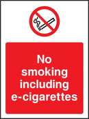 No Smoking, Including E-Cigarettes Sign | Elevate Signs