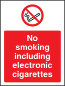 No Smoking, Including Electronic Cigarettes Sign | Elevate Signs