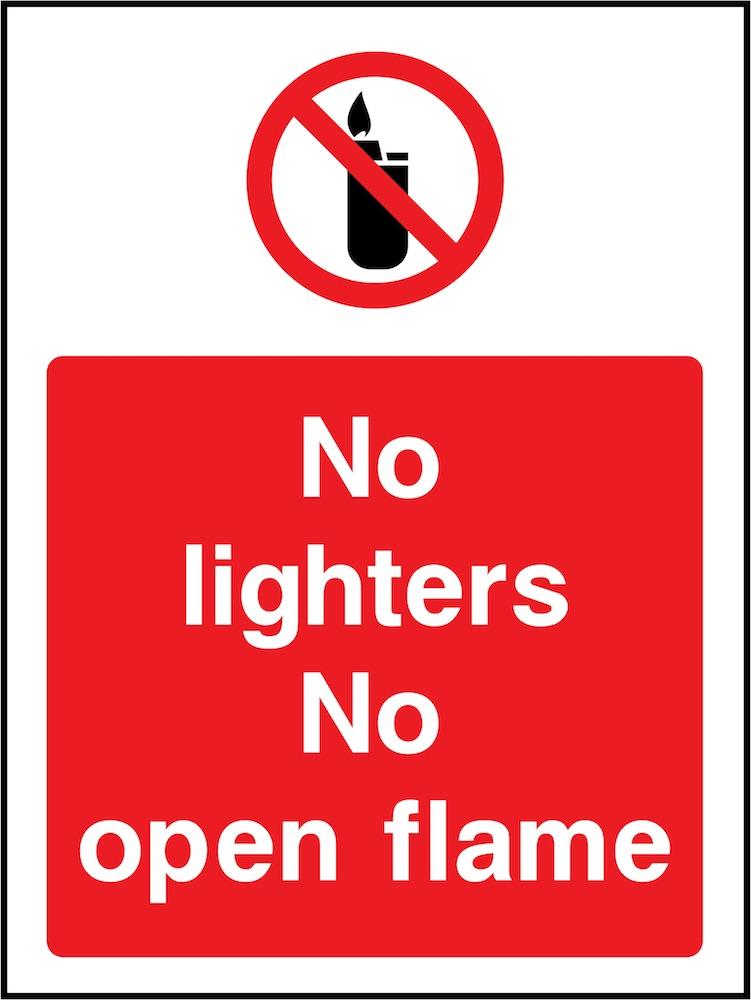 No Lighters, No Open Flame Sign | Elevate Signs