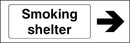 Smoking Shelter Right (Arrow) Sign | Elevate Signs