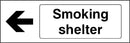 Smoking Shelter Left (Arrow) Sign | Elevate Signs